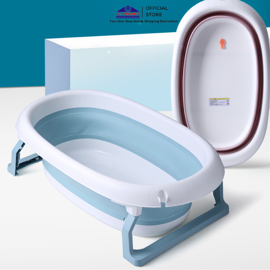 Bak Mandi Anak Biru Lipat/Bak Mandi Bayi/Bak Mandi Minimalis Portable