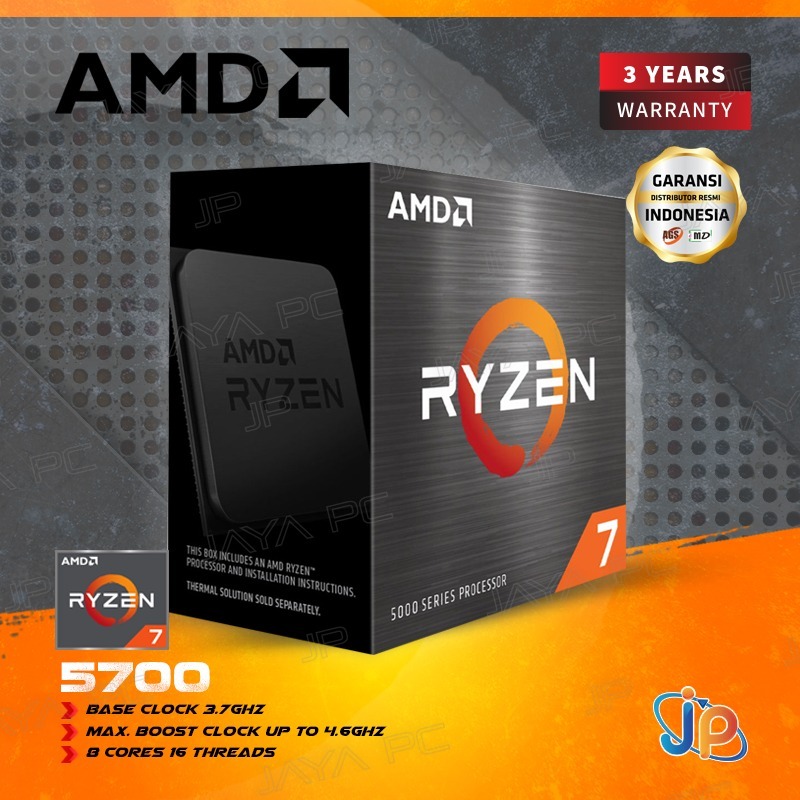 Processor AMD Ryzen 7 5700 3.7 - 4.6 GHz Socket AM4