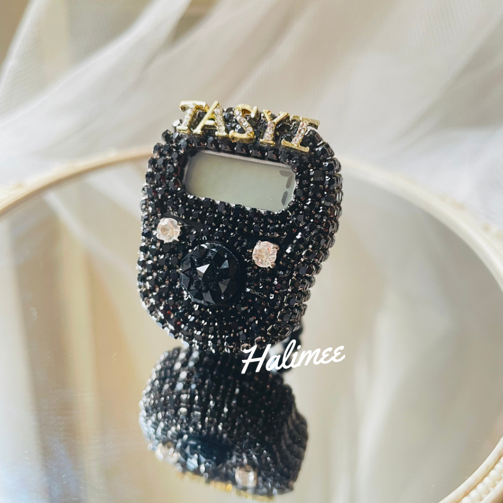 Tasbih Digital Mini LED Swarovski Mutiara Custom Nama Cantik Hias Blink Premium Jakarta