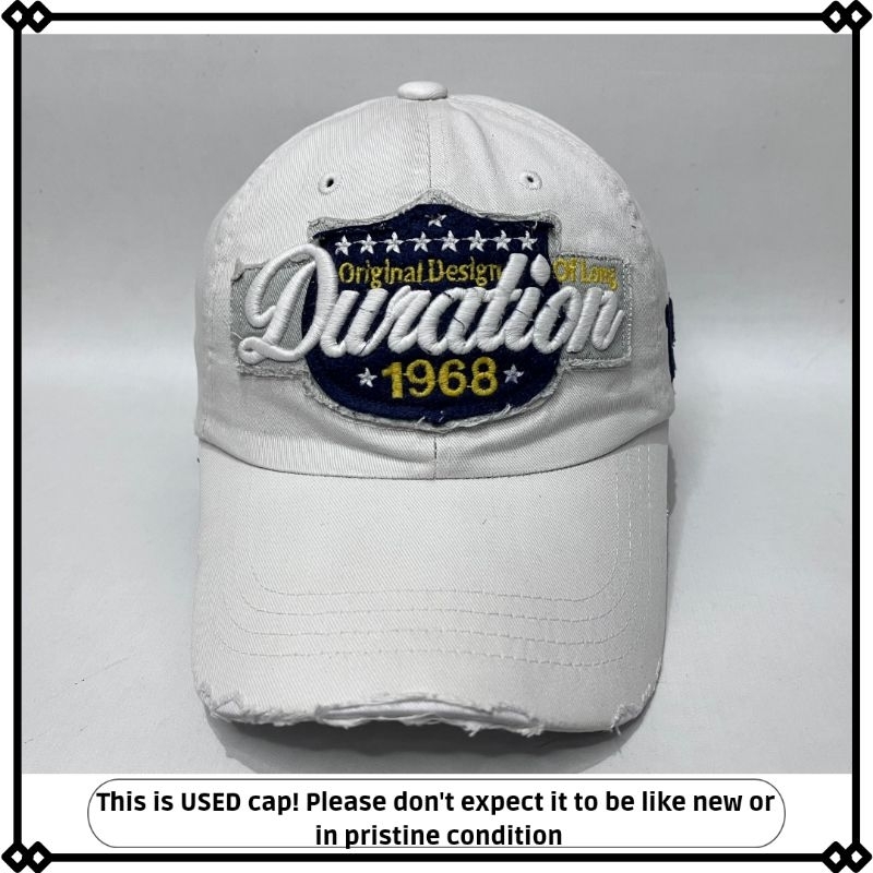 topi putih Ripped biglogo second preloved setelan