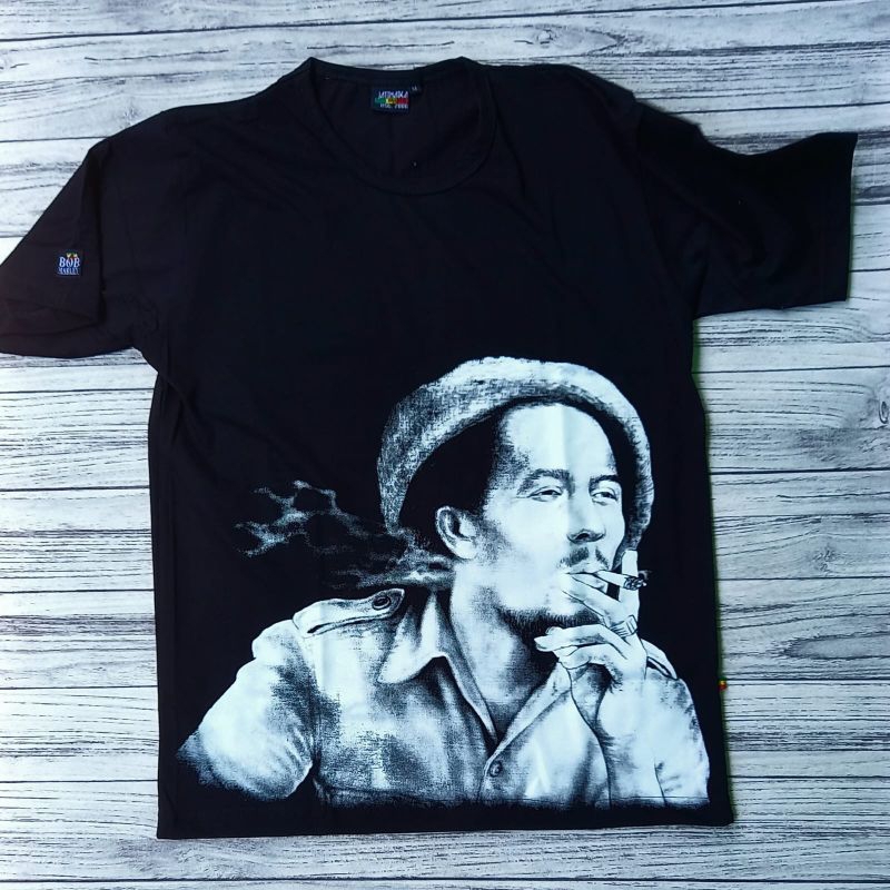 kaos baju tshirt distro bob marley rasta reggae jamaica jamaika original slank vespa