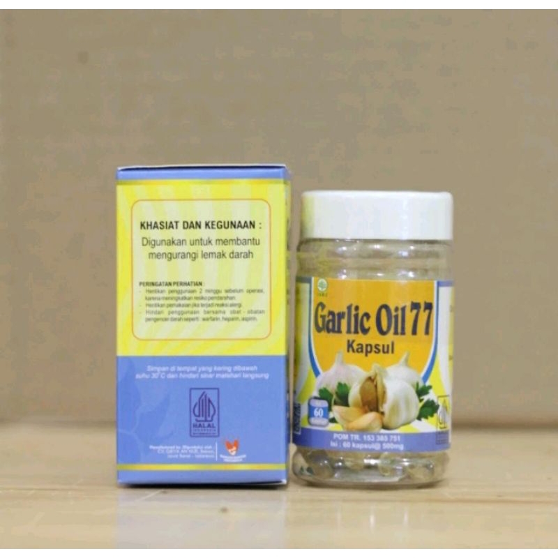 Garlic oil 77 isi 60 kapsul original Garlic oil 77 isi 100 kapsul original