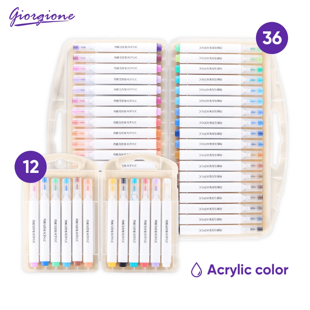 

KODE Y7U7 Giorgione Acrylic Markers Set Spidol 12243648 Warnas GAMBS