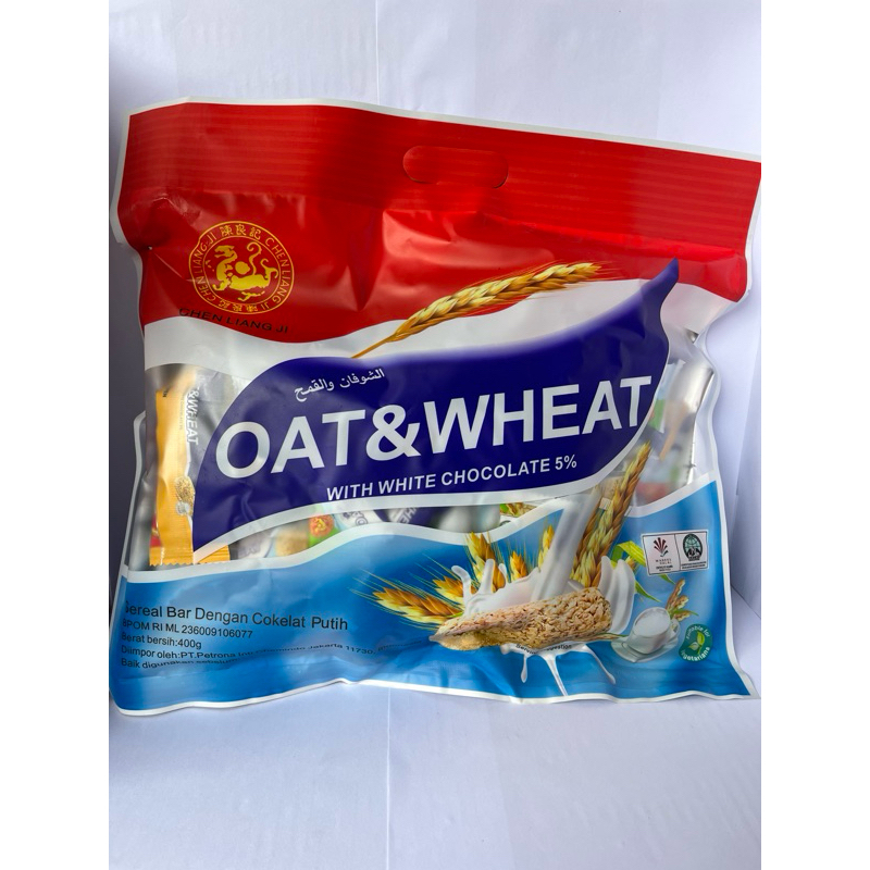 

Oat and Wheat Rasa Susu 400gr/ Sereal Bar Dengan Susu Merek Chen Liang Ji