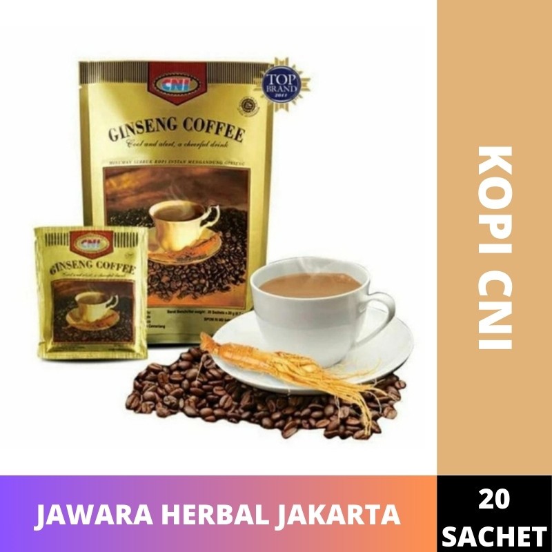 

KOPI CNI Ginseng Coffee 20 Sachet Original Menambah Stamina