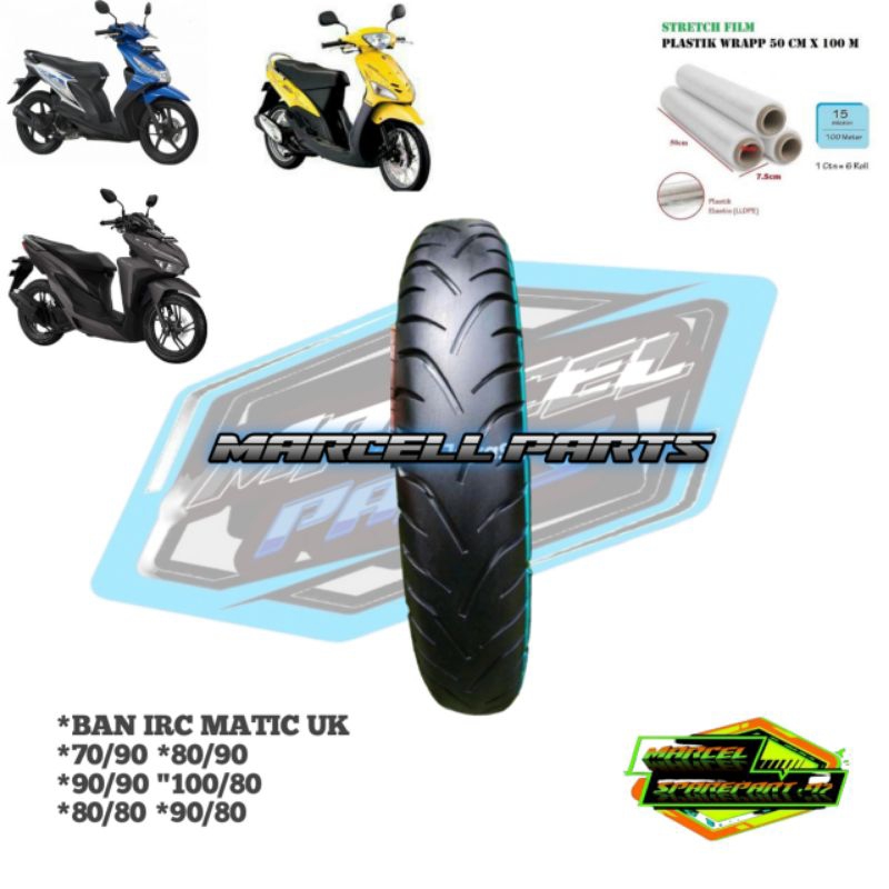 BAN COPOTAN MATIC MEREK IRC UKURAN 90/90 - 14 BAN COPOTAN BELAKANG VARIO BEAT FI SCOOPY - ALL MATIC