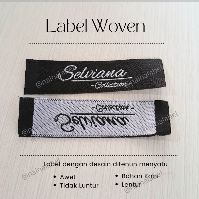 

ukuran lebar 1,5 cm x panjang 5 cm / label baju bordir / NainaLabel / Labelbaju / label bordir / label merek / label woven / label jilbab / label baju bordir