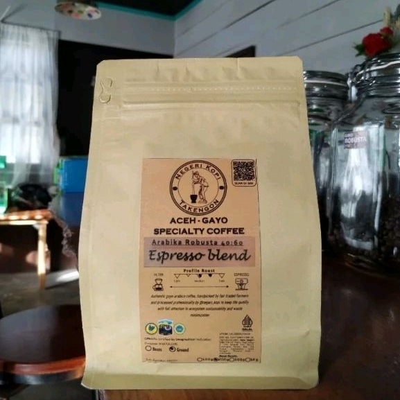 

KOPI GAYO ARABIKA ACEH-GAYO ESPRESSO BLEND 200 gram NEGERI KOPI