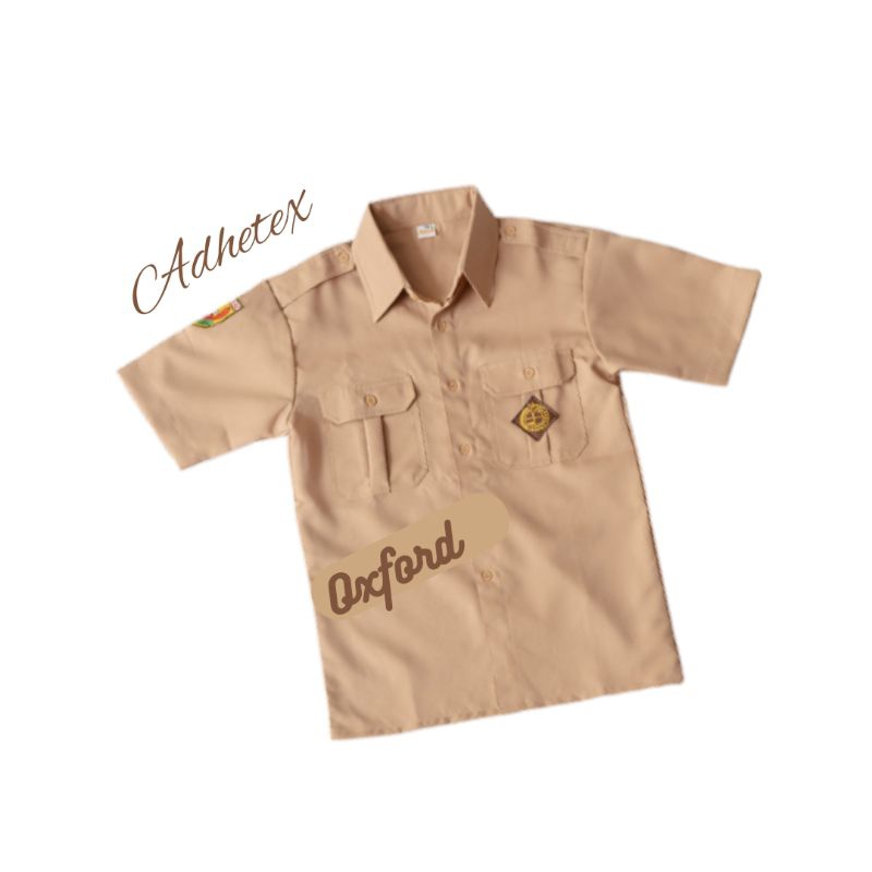 baju pramuka sd anak laki laki lengan pendek