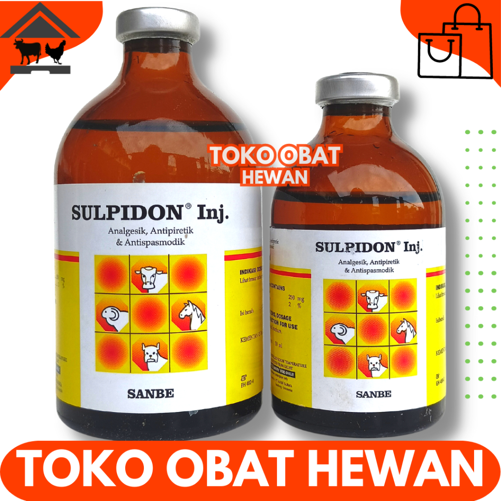 SULPIDON 50 ml SULPIDON 100 ml SANBE - Obat Pereda Sakit Hewan Analgesik Antipiretik