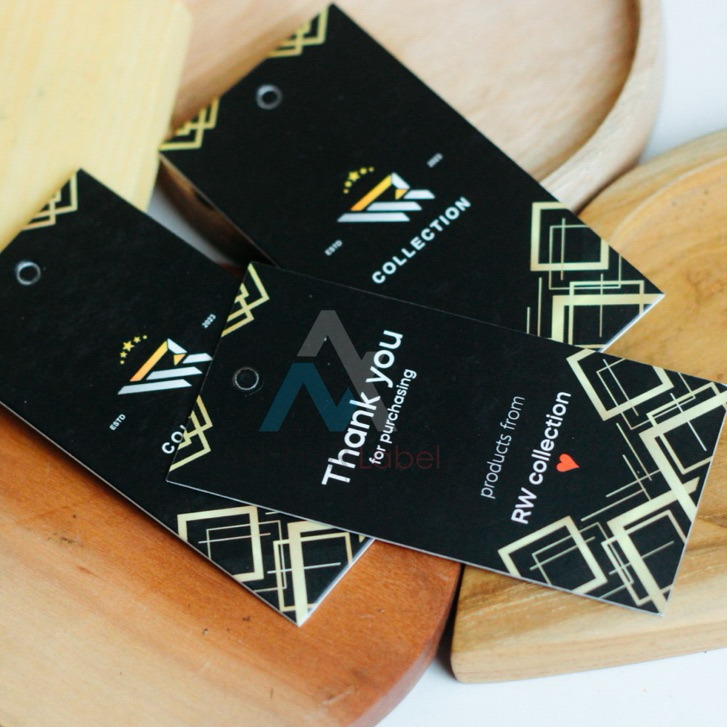 tag hangtag label baju hangtag premium label kaos label jaket label pakaian (700 gsm)