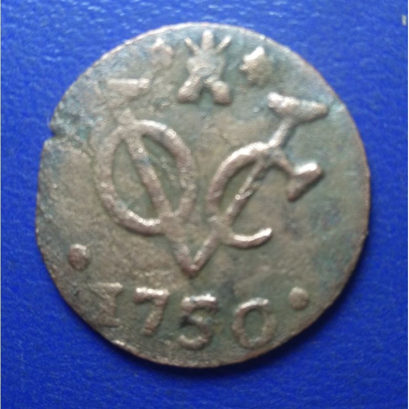 Koin VOC 1 Duit Zeeland 1750