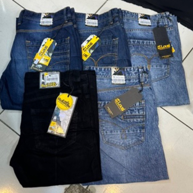 Celana jeans panjang reguler/standar ZEELOUIS/celana jeans reguler size besar/celana jeans standar p