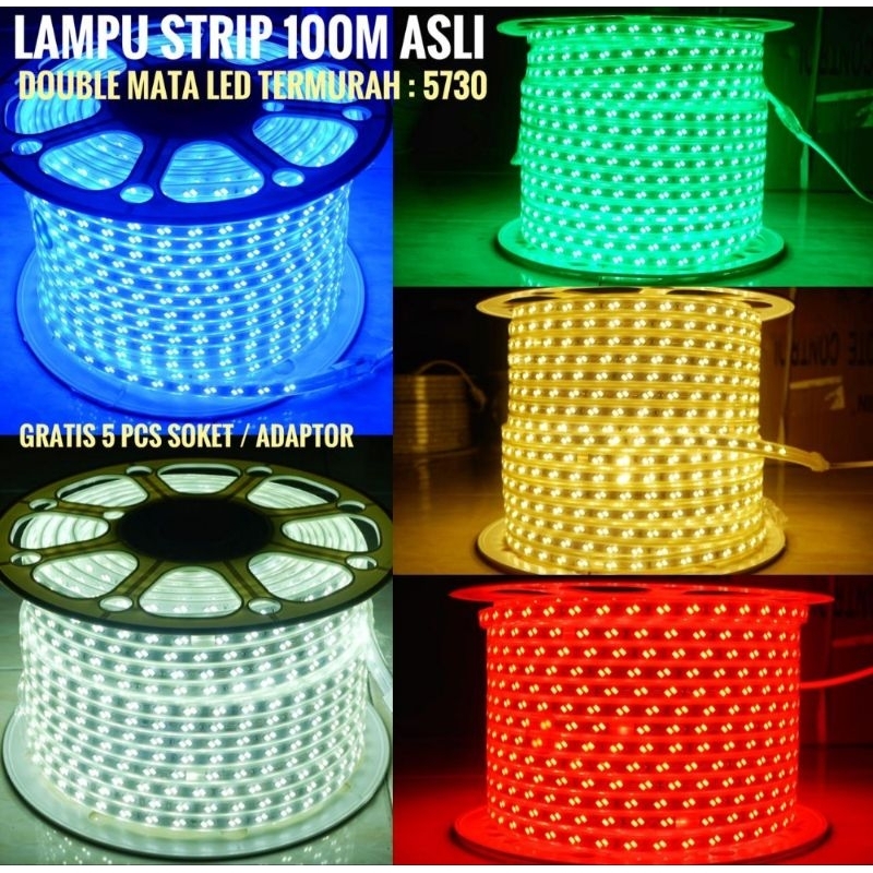 Lampu Selang Led strip 5730 220v 120 led 100M full /Roll