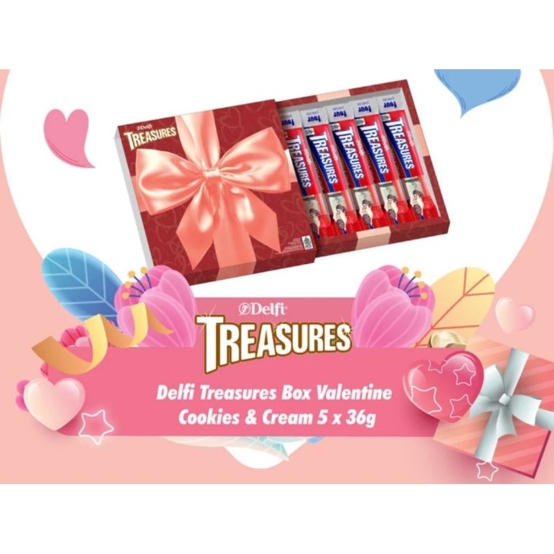 

Delfi Treasure 5 x 36gr Coklat Cookies & Cream Coklat 5x36gr Gift Box Hadiah Kado Spesial Edisi Valentine Edition Valentines Day Hampers Parsel Parcel Wisuda Ulang Tahun Graduation Birthday Anniversary