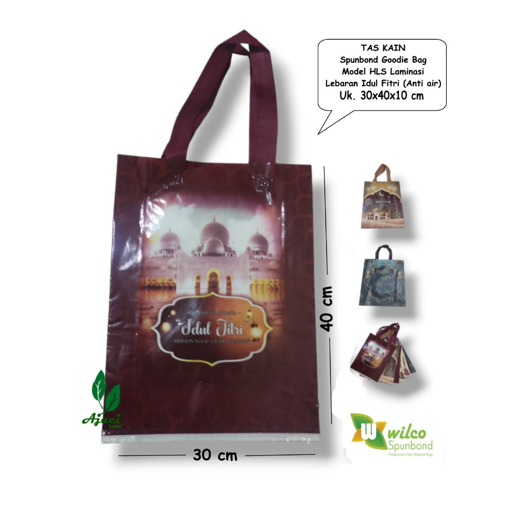 

Goodie bag Laminasi Anti Air Lebaran Idul Fitri 30x40 Tas Spunbond Hampers Souvenir Hantaran Parcel