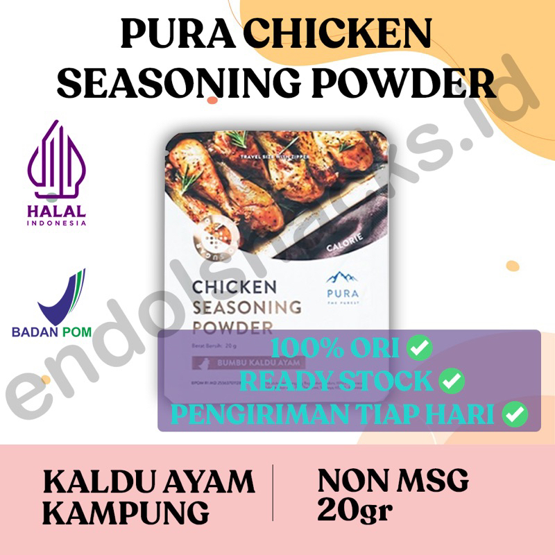 

PURA SEASONING KALDU AYAM KAMPUNG ASLI KALDU MPASI NON MSG 20GR