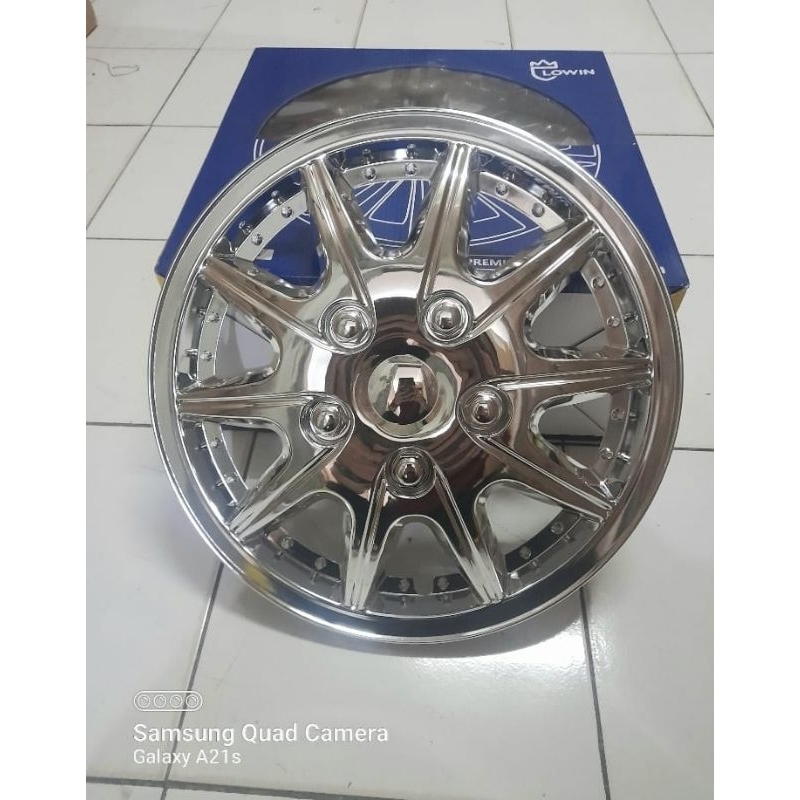 Wheel Dop Cover Dop Roda Tutup Velg Ban Mobil Universal Ring 12 Ring 13 Ring 14 Ring Warna Chrome