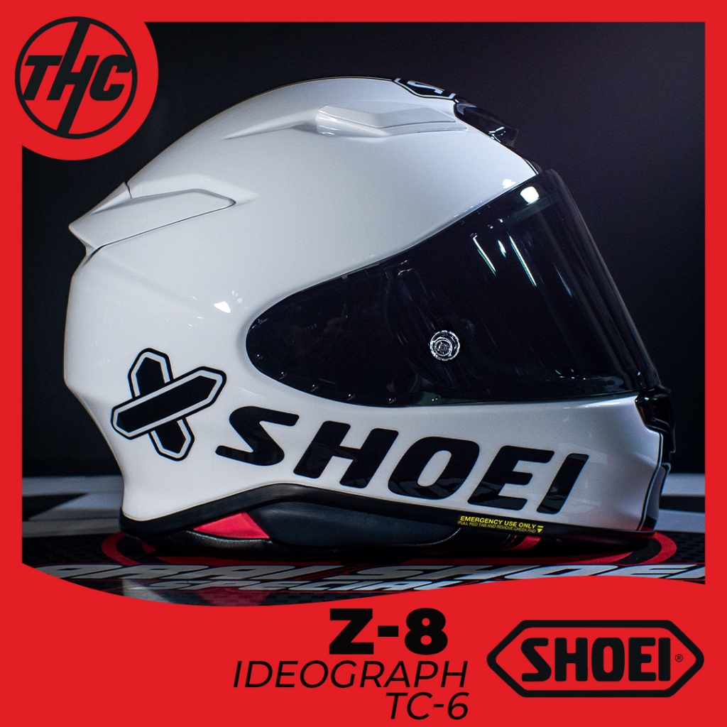 SHOEI Z8 IDEOGRAPH TC 4 BLACK WHITE FULL FACE HELMET ORIGINAL SHOEI