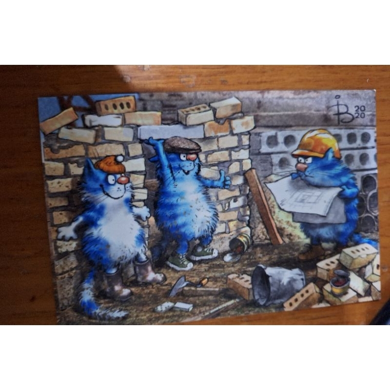 

kartu pos kucing bluecat/bluecat postcard