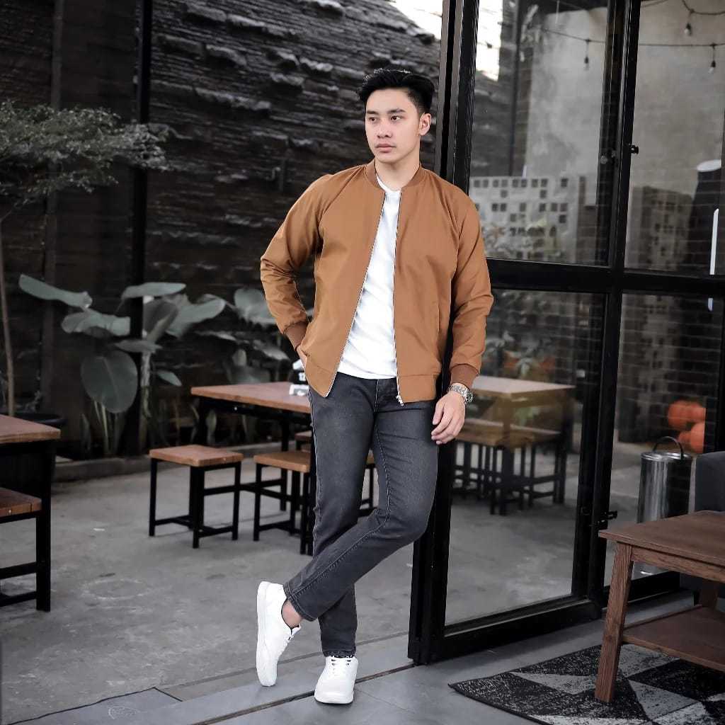 Jaket bomber kanvas premium - Jaket bomber pria - Bomber pria kanvas