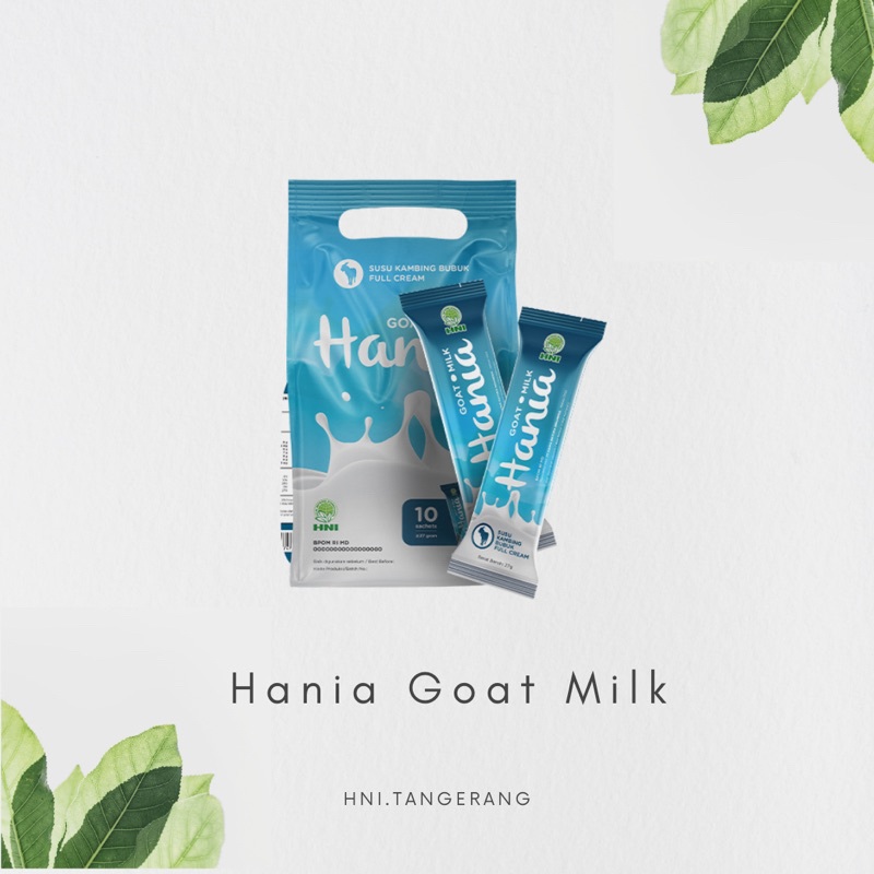 

Hania susu kambing (HGM) full cream | Hania Goat Milk | susu kambing premium | HNI HPAI