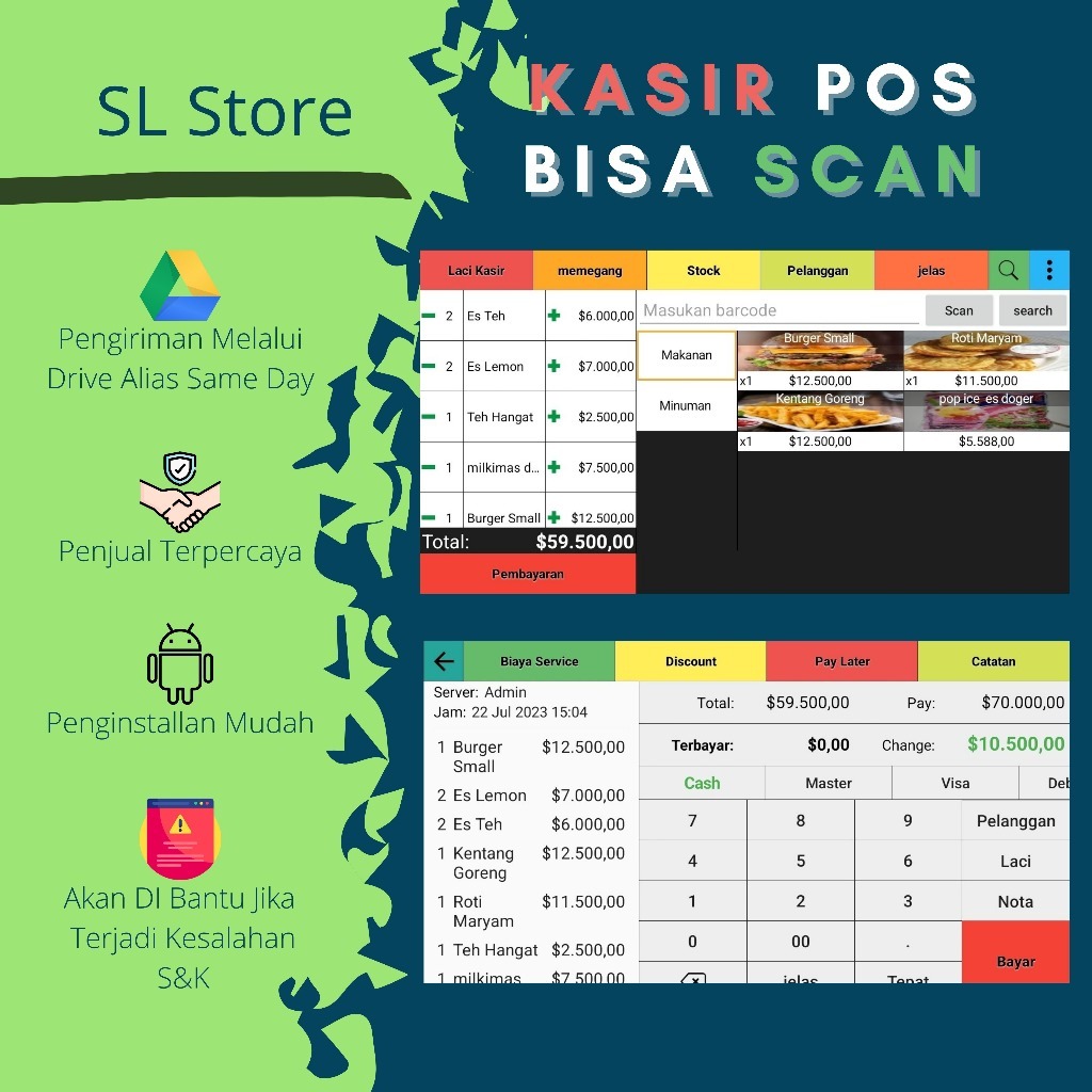 Aplikasi Kasir Point Of Sales Kasir Pintar Griyo Pos WnO POS Android PC