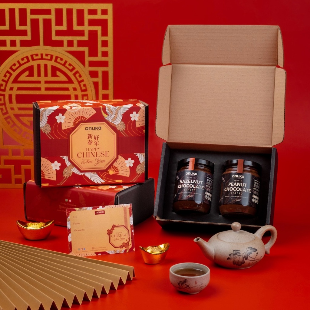 

Onuka DUO FORTUNE CNY Gift Set / Hampers Hadiah Imlek Selai Coklat Sehat