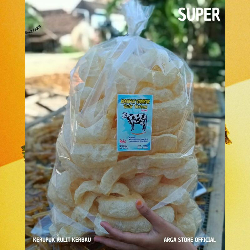 

KERUPUK RAMBAK KERBAU KRUPUK KULIT GURIH (500Gr)