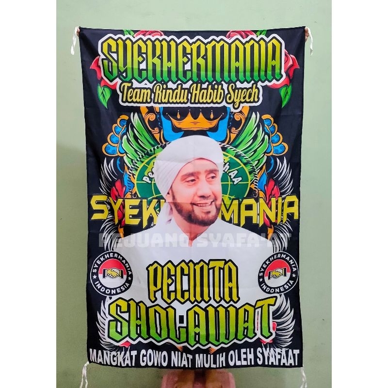 Bendera syekhermania 300x200cm.free stiker,full printing.