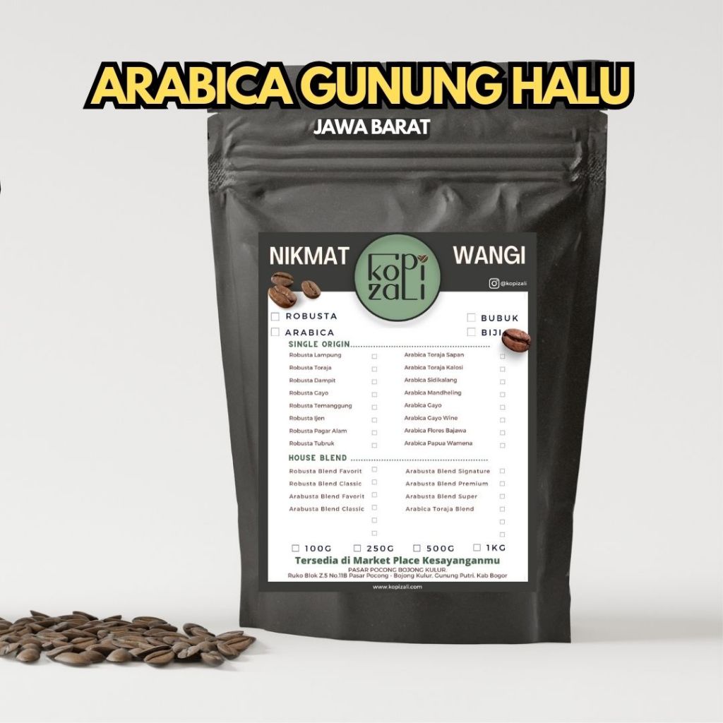 

Kopi Zali - Arabica Gunung Halu