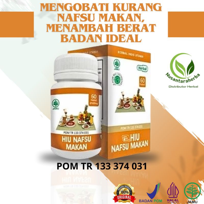 Kapsul Nafsu Makan Herbal Indo Utama Obat Penambah Nafsu Makan Dewasa Bpom