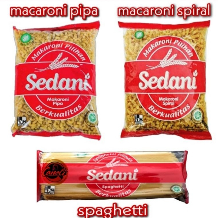 

SEDANI MAKARONI PIPA 1 KG / SEDANI MAKARONI SPIRAL 1 KG / SEDANI SPAGHETTI 1 KG