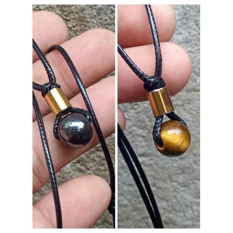 Kalung Liontin Batu Blostien Tiger Eye Natural