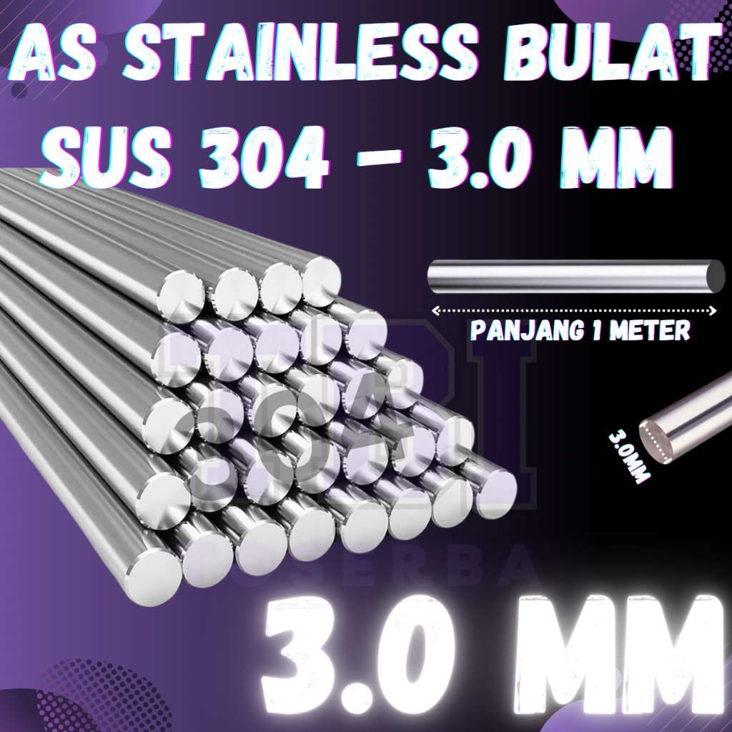 AS Stainless 304 Diameter 3MM | Behel Stainless | Roundbar Stainless