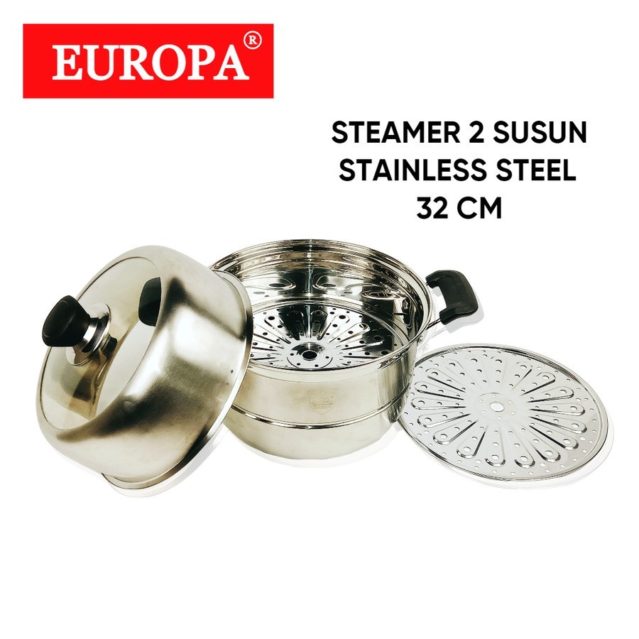 PANCI KUKUSAN DANDANG STEAMER KUKUS STAINLESS SERBAGUNA BESAR TUTUP KA