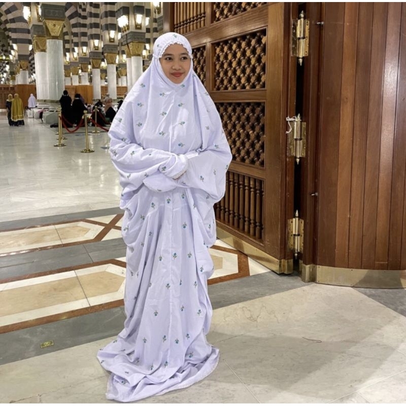 Mukena Putih Mukena Katun micro Mukena Dewasa Terusan