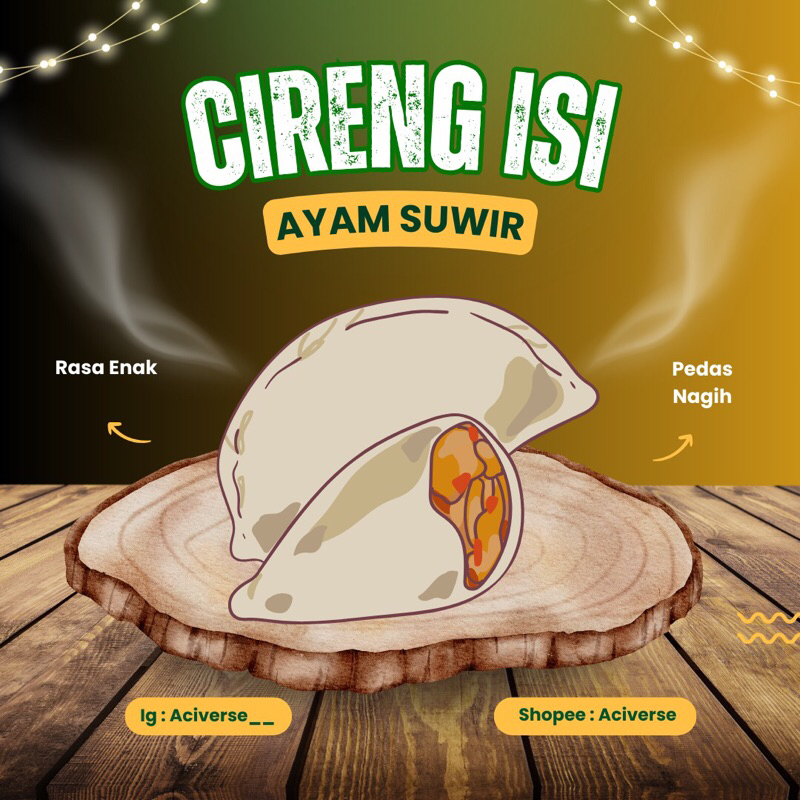 

CIRENG ISI AYAM SUWIR PEDAS FROZEN (10 CM)