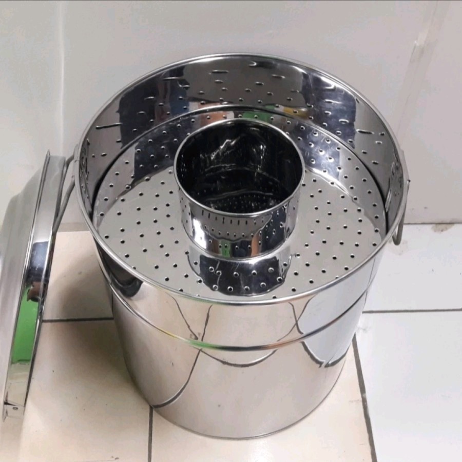 Dandang Bakso Stainless 30 cm/ Panci Bakso Tinggi / Tong Baso Sarang 30cm