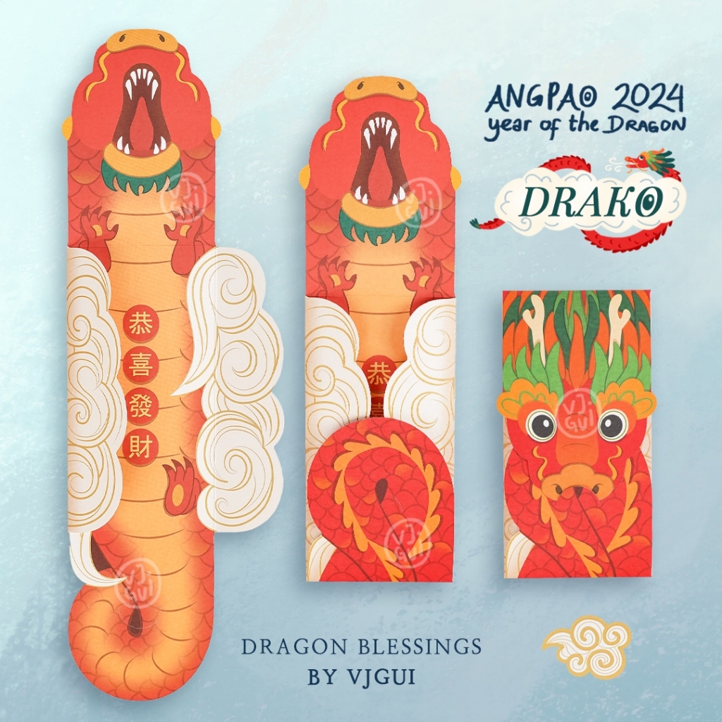 

Angpao Imlek 2024 Dragon Angpau Naga Amplop CNY Sincia