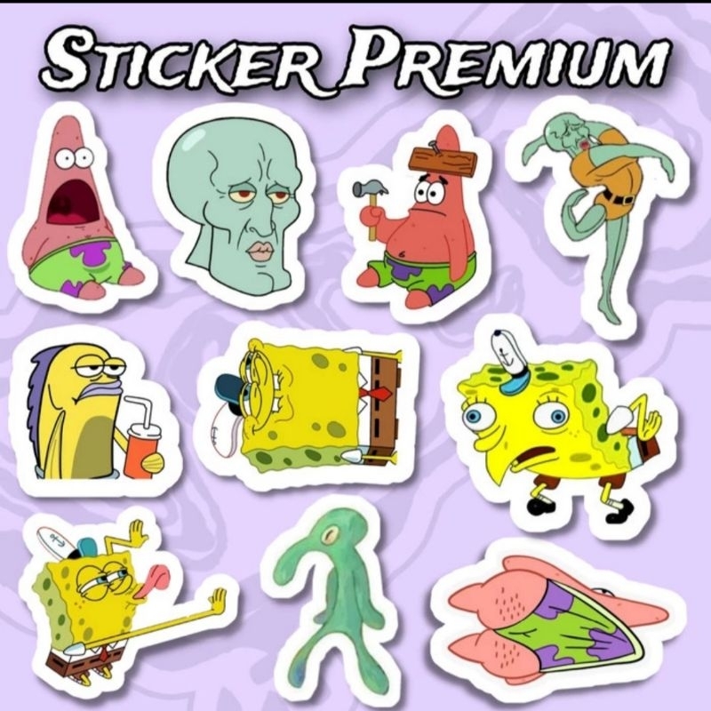 

Sticker Spongebob Pack 10pcs Premium Waterproof