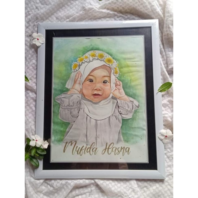 

Lukisan Wajah Cat Air. Sketsa Wajah. Lukisan Anak/Keluarga. Kado. A3. CUSTOM