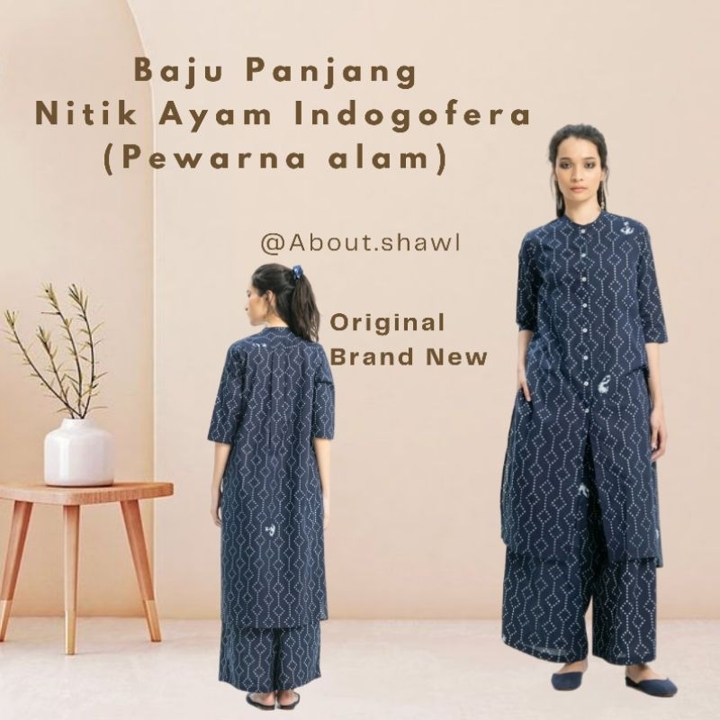 Baju Panjang Nitik Ayam Indigofera Sejauh Mata Memandang
