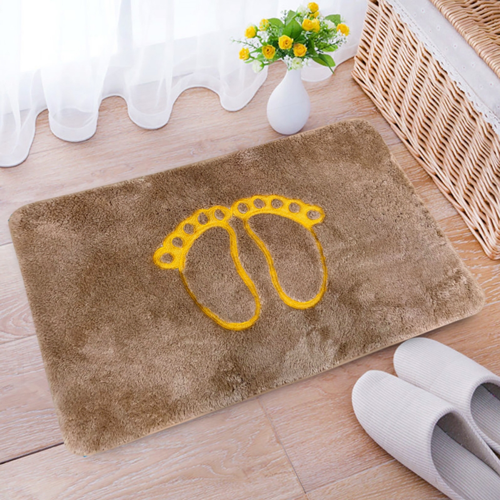 Keset Bulu Bordir Kaki Anti Slip 50x80 /Keset Kamar Mandi/Keset Kamar Tidur/Keset Dapur