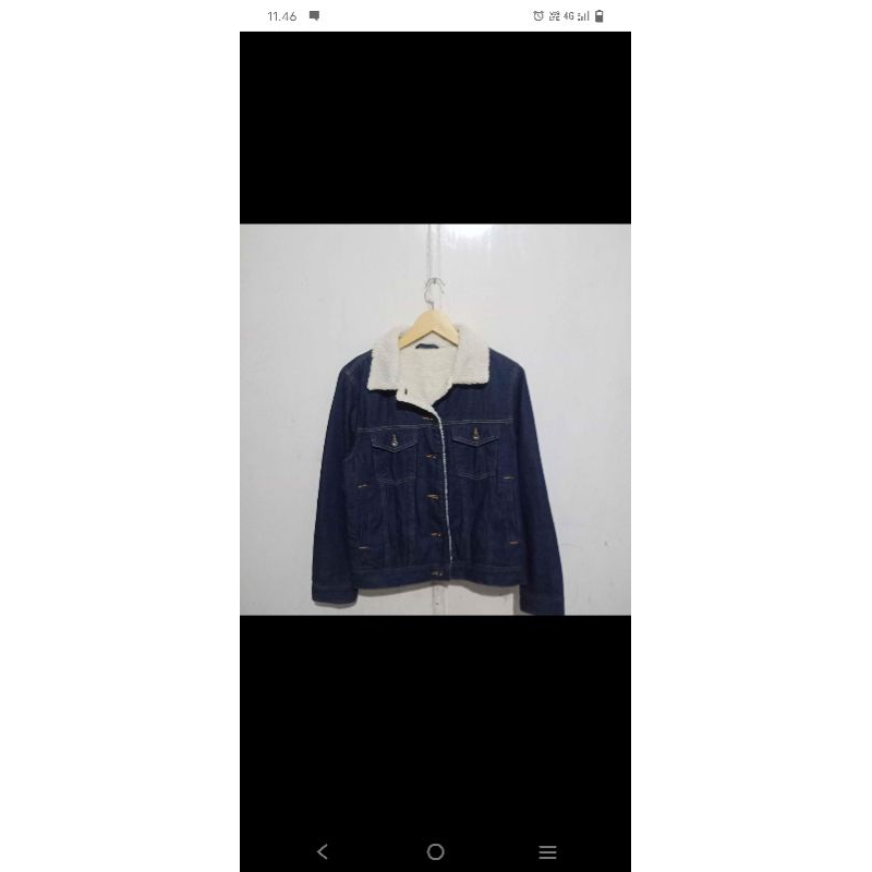 jaket denim sherpa