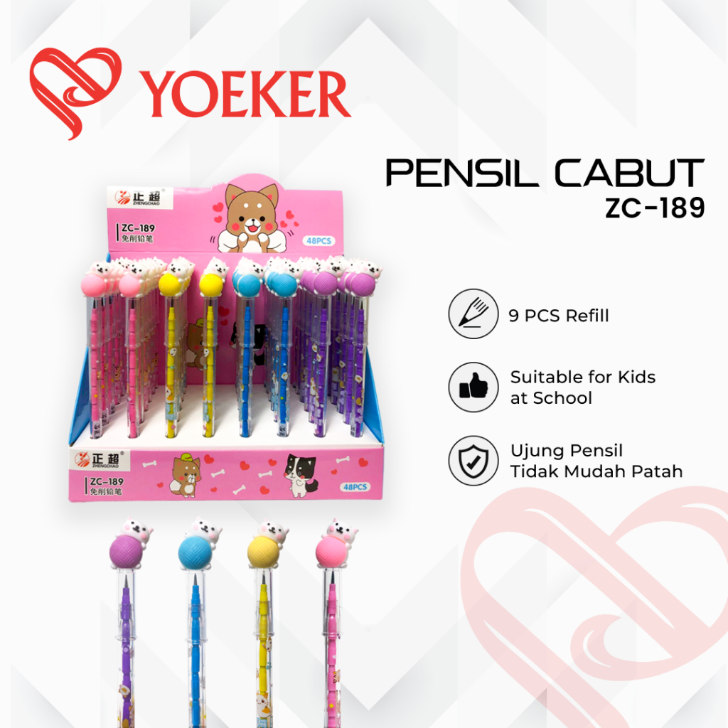 

(1 PCS) Pensil Cabut BENSIA Fancy Sanrio Avengers Disney