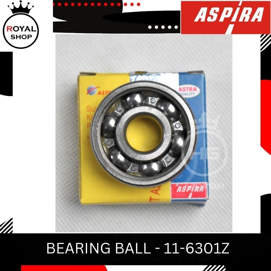 Bearing Aspira Tipe 6301Z BEARING ASPIRA ORIGINAL LAHER