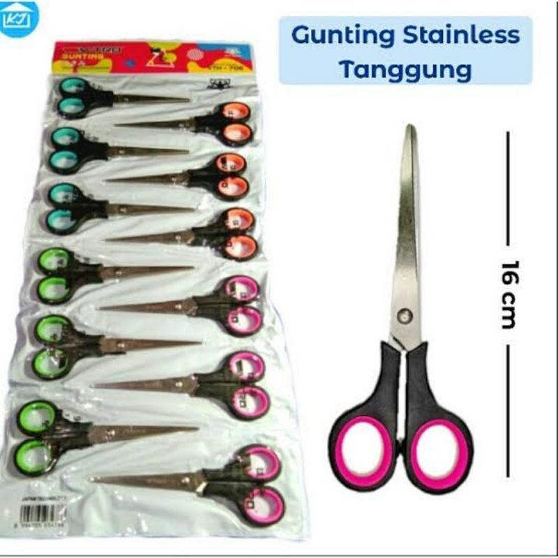 

Gunting Tanggung ukuran sedang Kemasan Renceng Isi 12.pcs