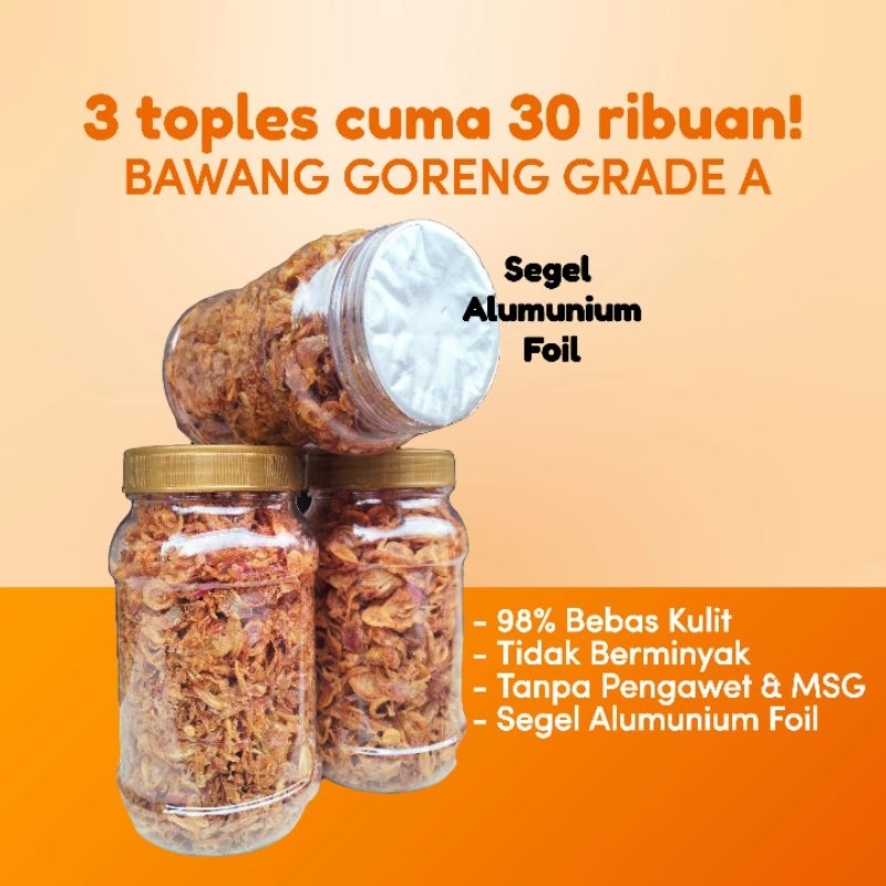 

Bawang Goreng Brebes ( 150gr x 3 Toples )