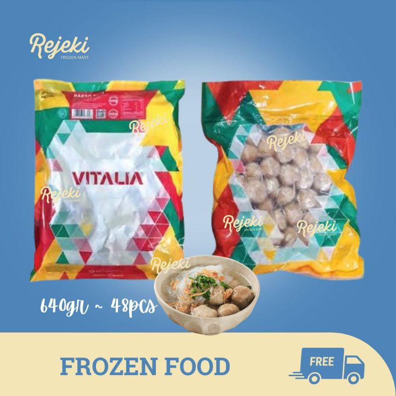 

Vitalia Beef Meat Ball Bakso Sapi 640gr - Rejeki Frozen Mart